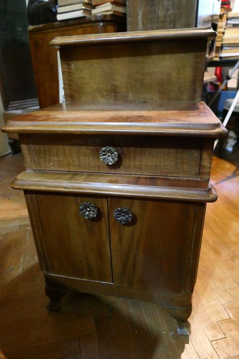 Noptiere Lemn Masiv Cu sertar si 2 usi compartimente Vintage Retro