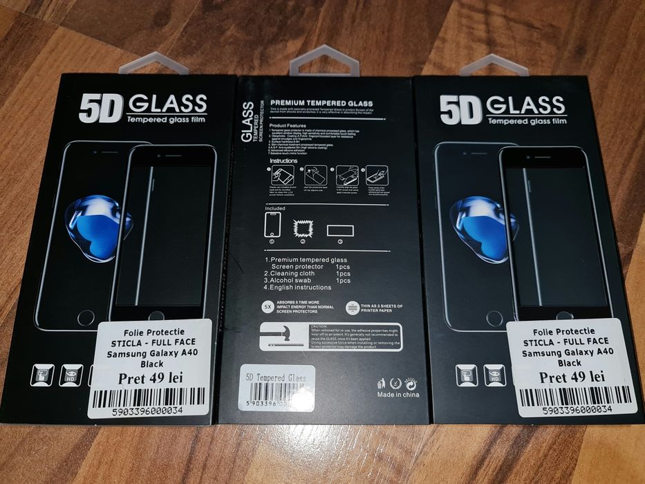 Folie sticla full cover originala SuperGlass Samsung Galaxy A40 A405