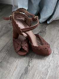 Sandale din piele cu toc gros SEE by CHLOE