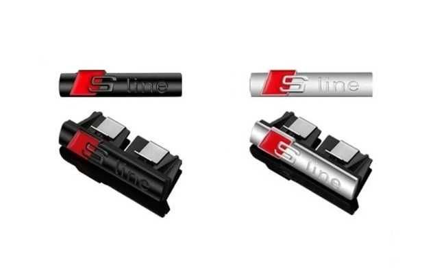 Eмлема Audi S line лого S-line RS / решетка / врати / волан сива черна