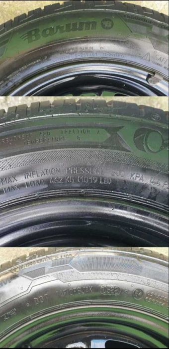 4 Jante Oțel în 5 Prezoane cu Cauciucuri de Vară(Același Model Toate)