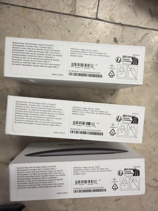 Apple magic mouse 3 nou sigilat usb c model a3204 alb sau negru