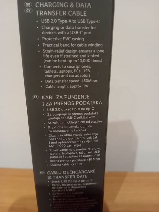 Cablu de Trasfer date & Încărcare tip C de Vânzare