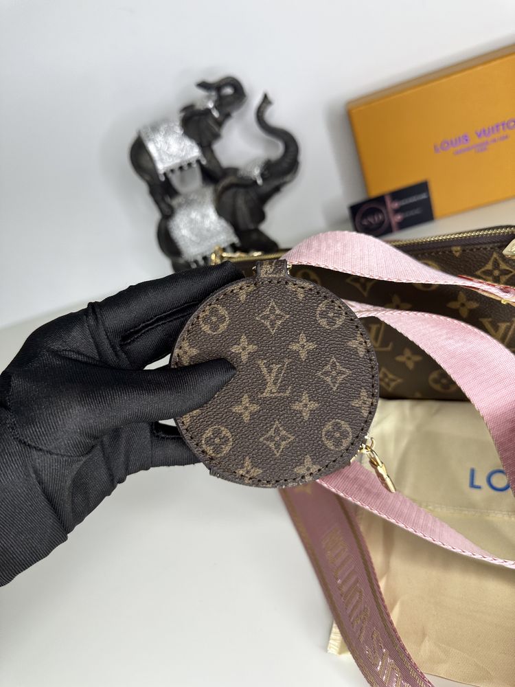 Geanta Louis Vuitton multi pochette 3 piese+cutie piele canvas 100%