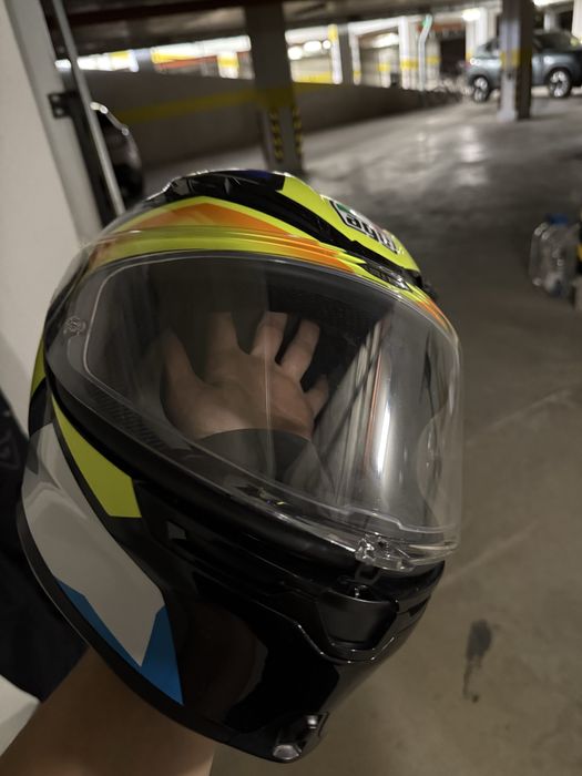 Каска AGV K6 joan black/blue/yellow