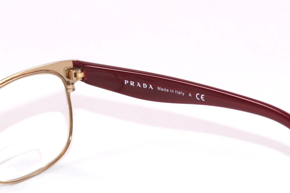 Rame ochelari de dama PRADA, culoare grena, lux, Made in Italy, NOI