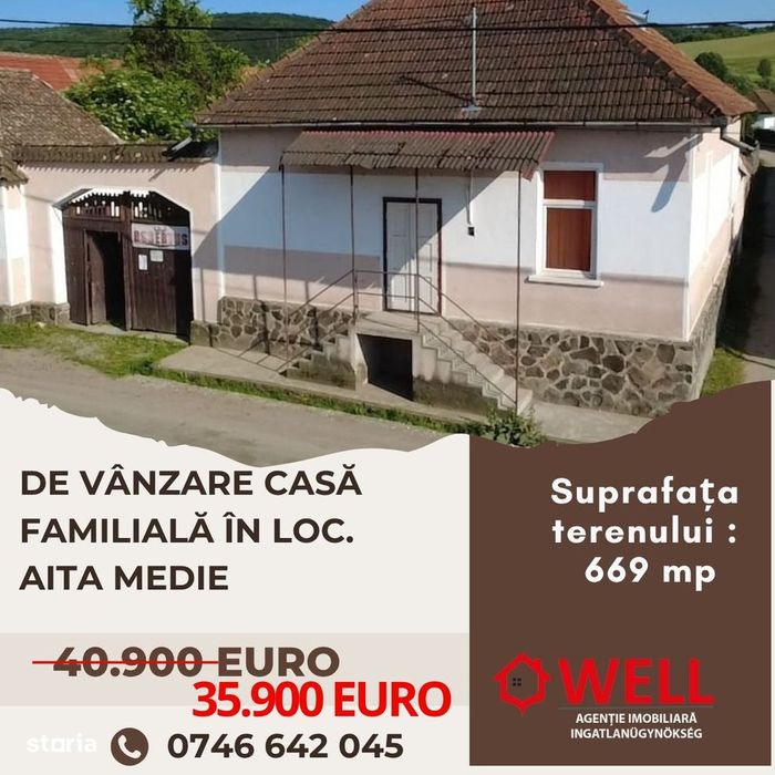De vânzare casă familială în loc. Aita Medie