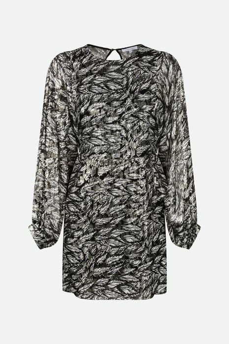 Рокля от коприна Patrizia Pepe, 38/XS,с метални нишки,нова с етикет!