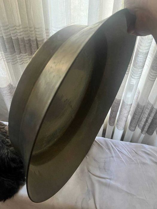 Большой медный таз , натуральная медь и латунь