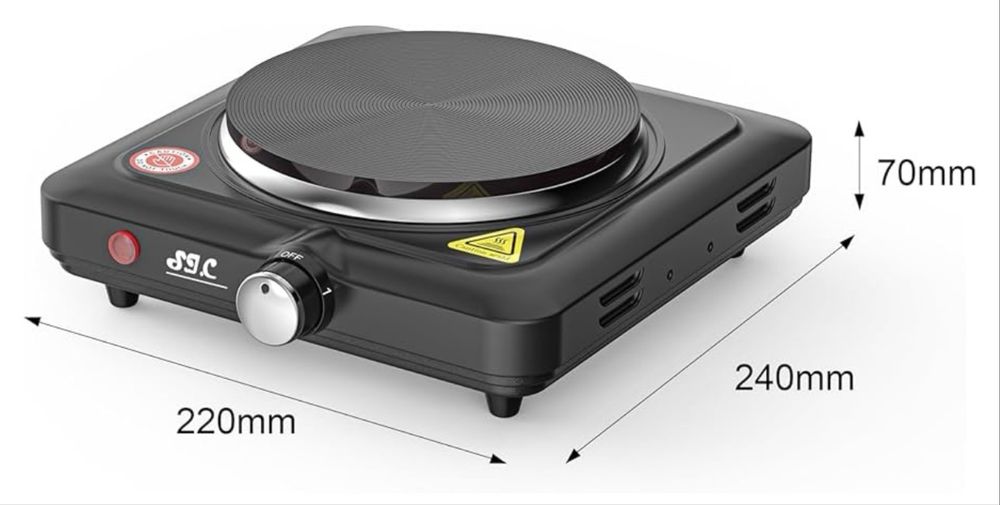 Plita  electrica portabila SIC cu o singură plită 1000W