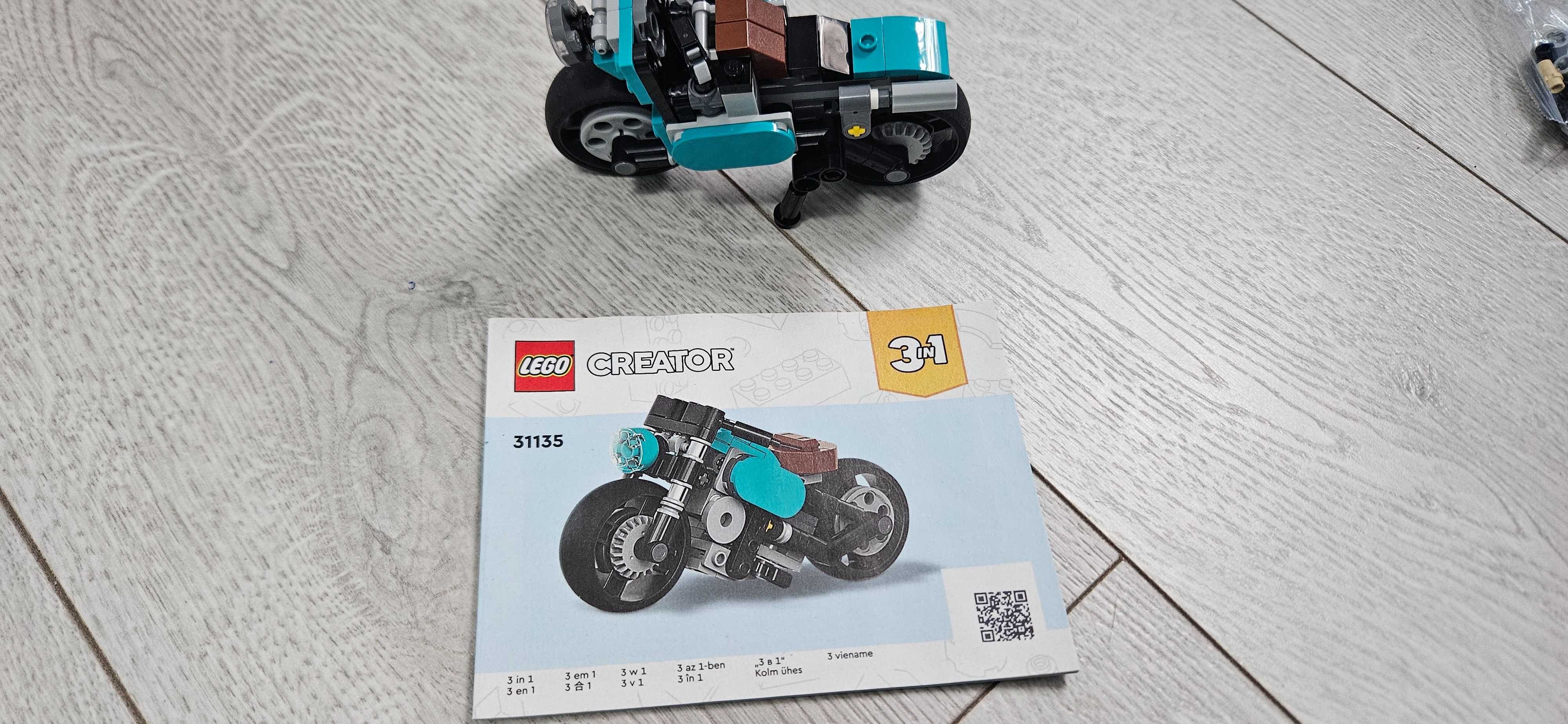 LEGO 31135 Creator 3:1  Motocicleta vintage 31135,  128 piese, complet