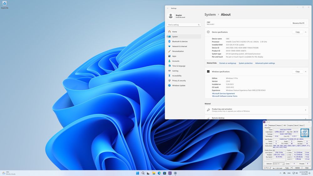 Vând Intel NUC8, i5, Windows, macOS, răcire pasivă