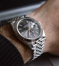 Часовници Rolex Datejust 41mm сребристо сиво