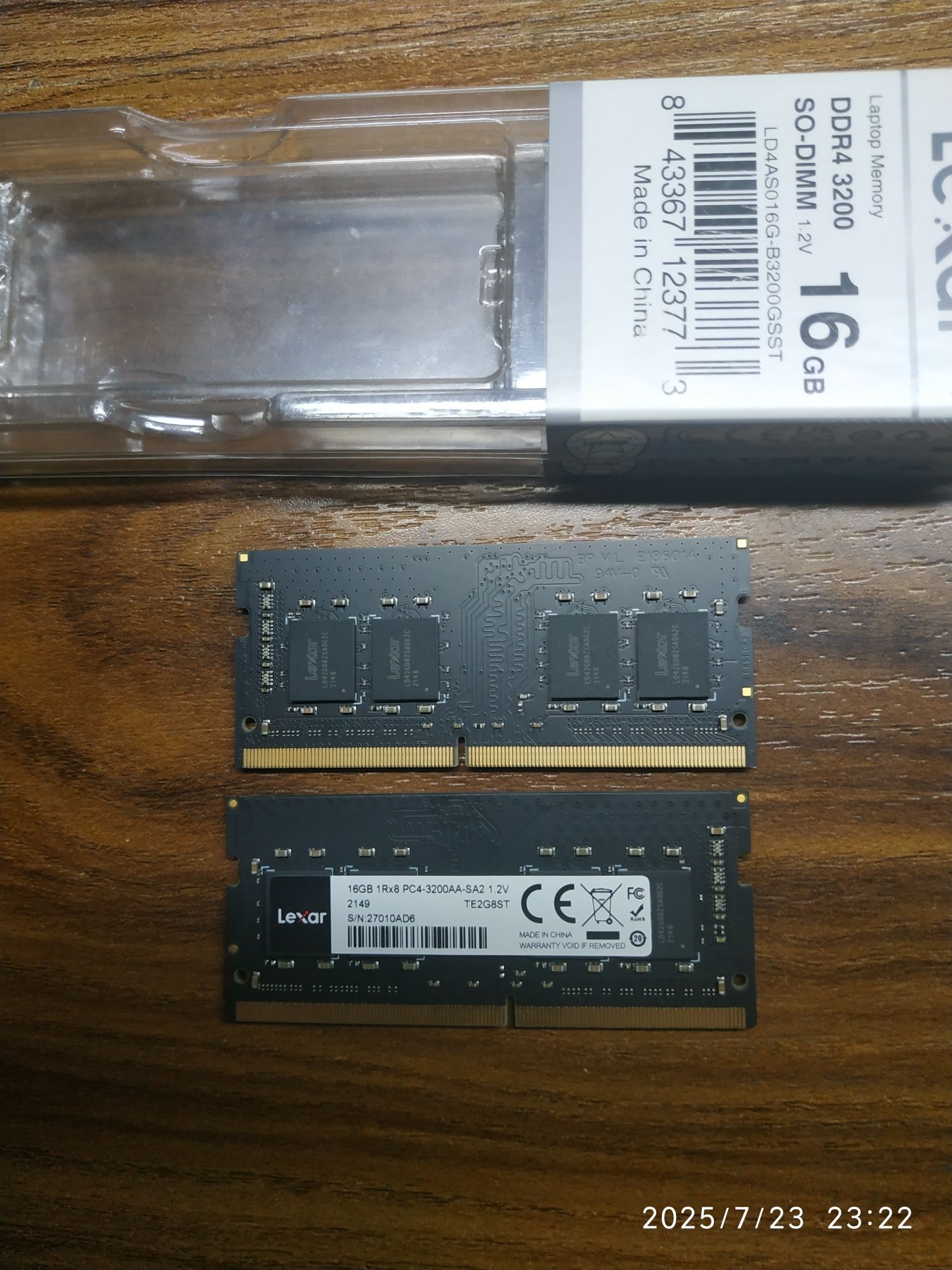 Память ddr4 16GB ноутбук so-dimm 3200MHz новая для игрового ноутбука!