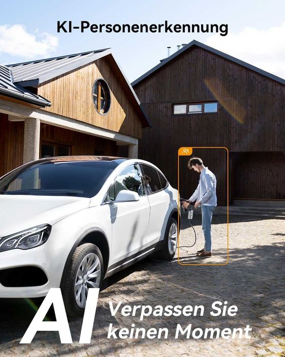 Imou 2K 15000 mAh WLAN IP камера, външна с AI разпознаване на хора