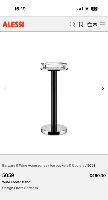 Подова шампаниера / Alessi / 80-те