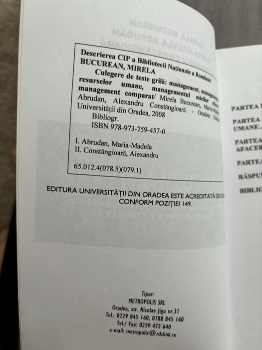 culegere teste grila Management