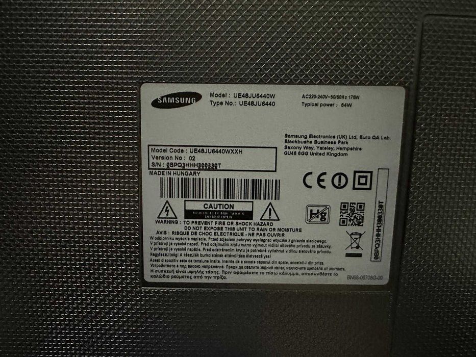 Vand TV Samsung UE48JU6440W