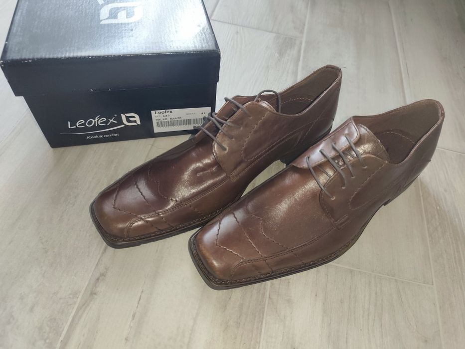 Pantofi 42 bărbătești Leofex noi piele naturala