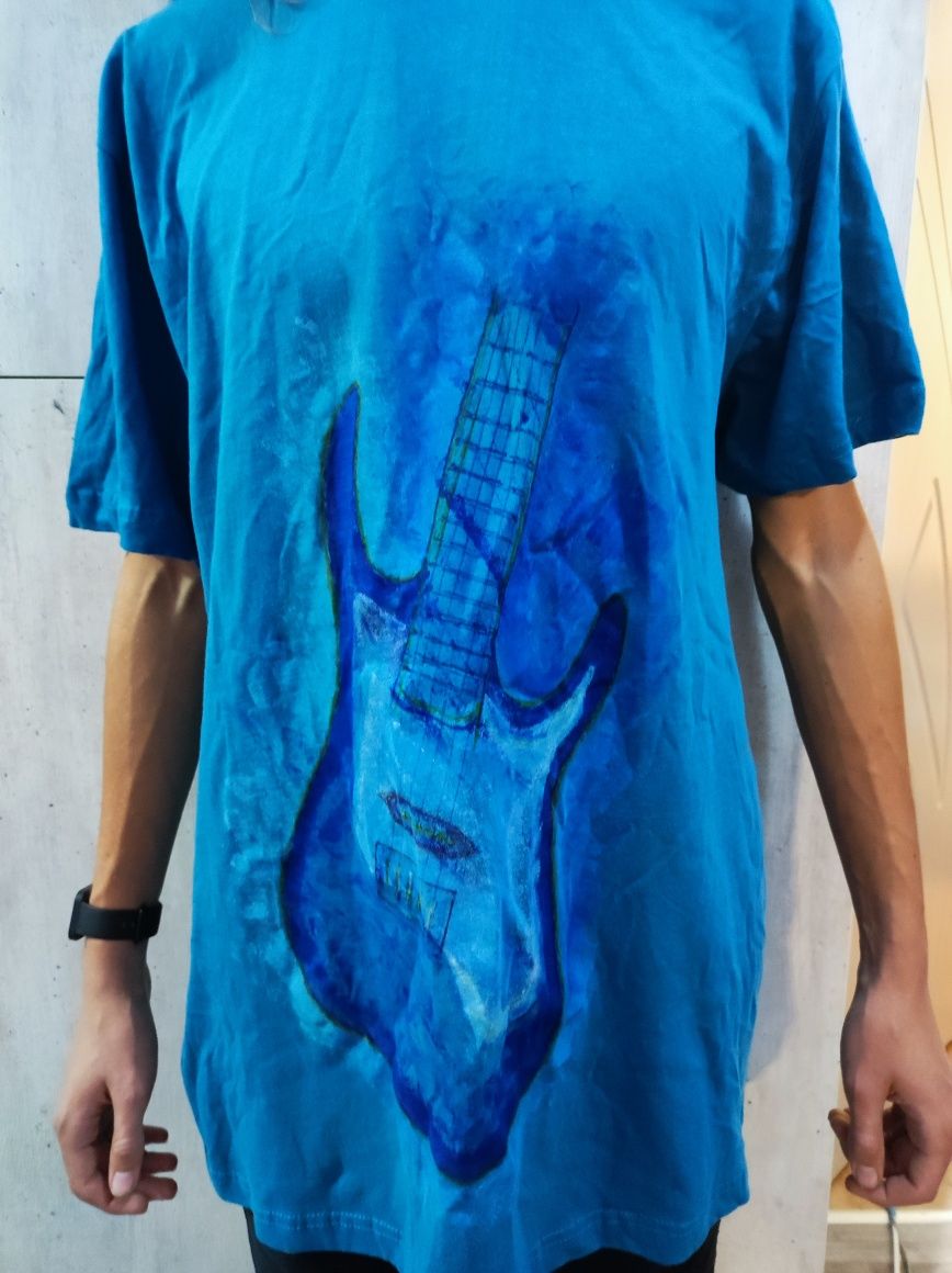НОВА Ръчно рисувана мъжка тениска Donnay р-р 4XXL