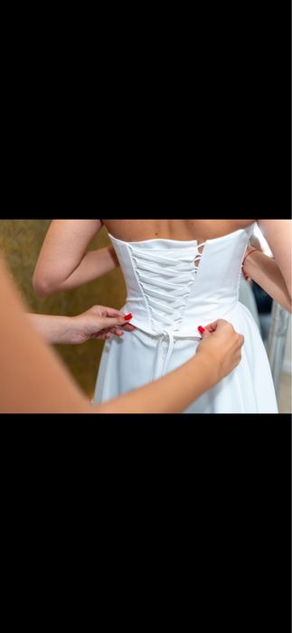 Rochie de mireasa cu corset reglabil XS-M