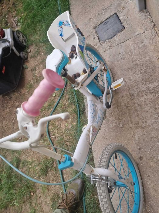 Bicicleta copil cu FROZEN roti cosulet frana fara spate 3-6 ani