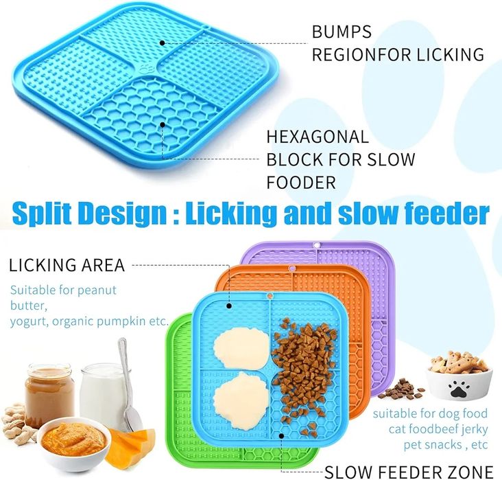 Силиконова подложка за бавно хранене на животни