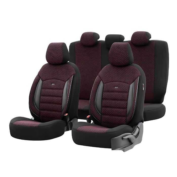 Тапицерия Otom за седалки Sport Plus Черно/Бордо - Пълен Комплект