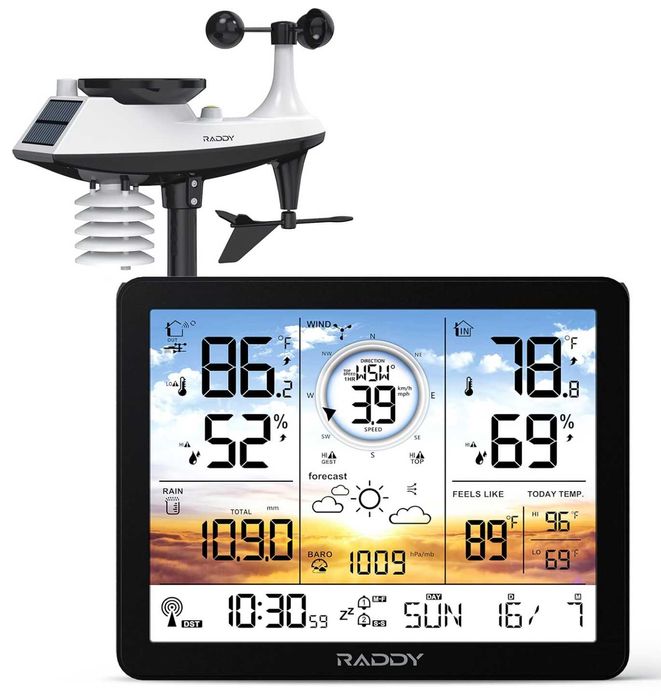 Statie meteo cu senzor exterior wireless Raddy AG7 profesional
