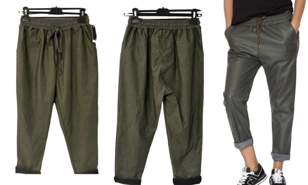 Pantaloni piele vatuiti