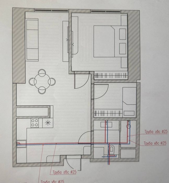 Новостройка Nest One Блок-А 3 комнатная 11 этаж, 52м2. Коробка