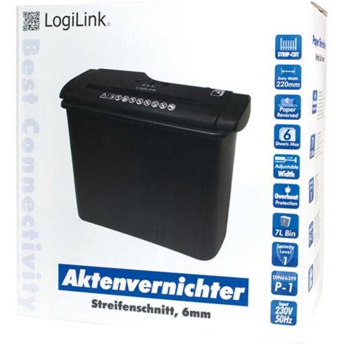 Шредер за хартия LogiLink „Aktenvernichter“ (Streifenschnitt 6 мм)
