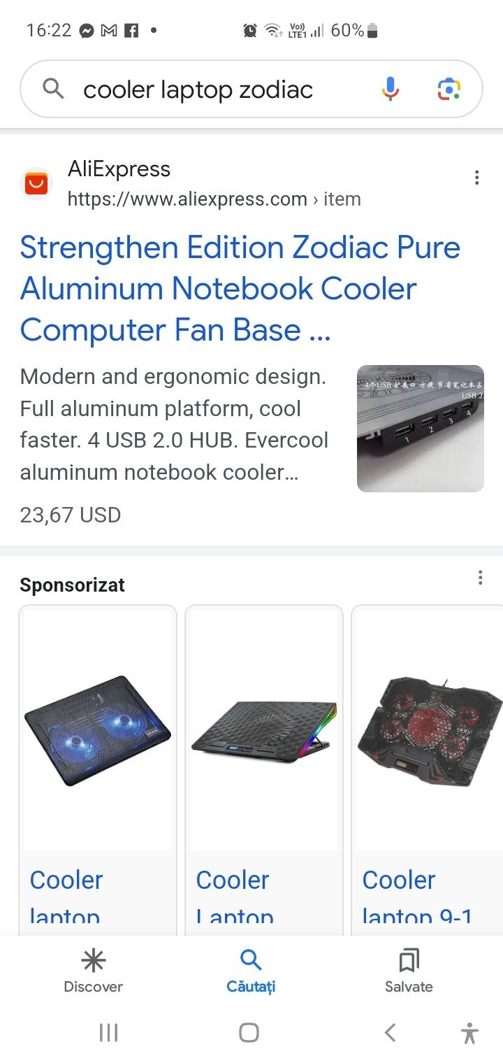 Cooler laptop aluminiu zodiac oferta