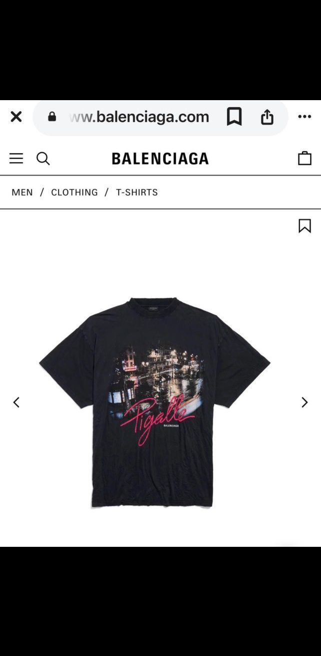 ( preț redus )Tricou Dama Balenciaga Pigalle Oversize Premium Bumbac