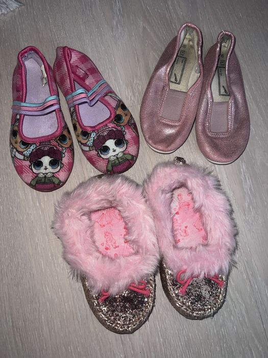 Set pantofi balerini cu sclipici și blana Disney