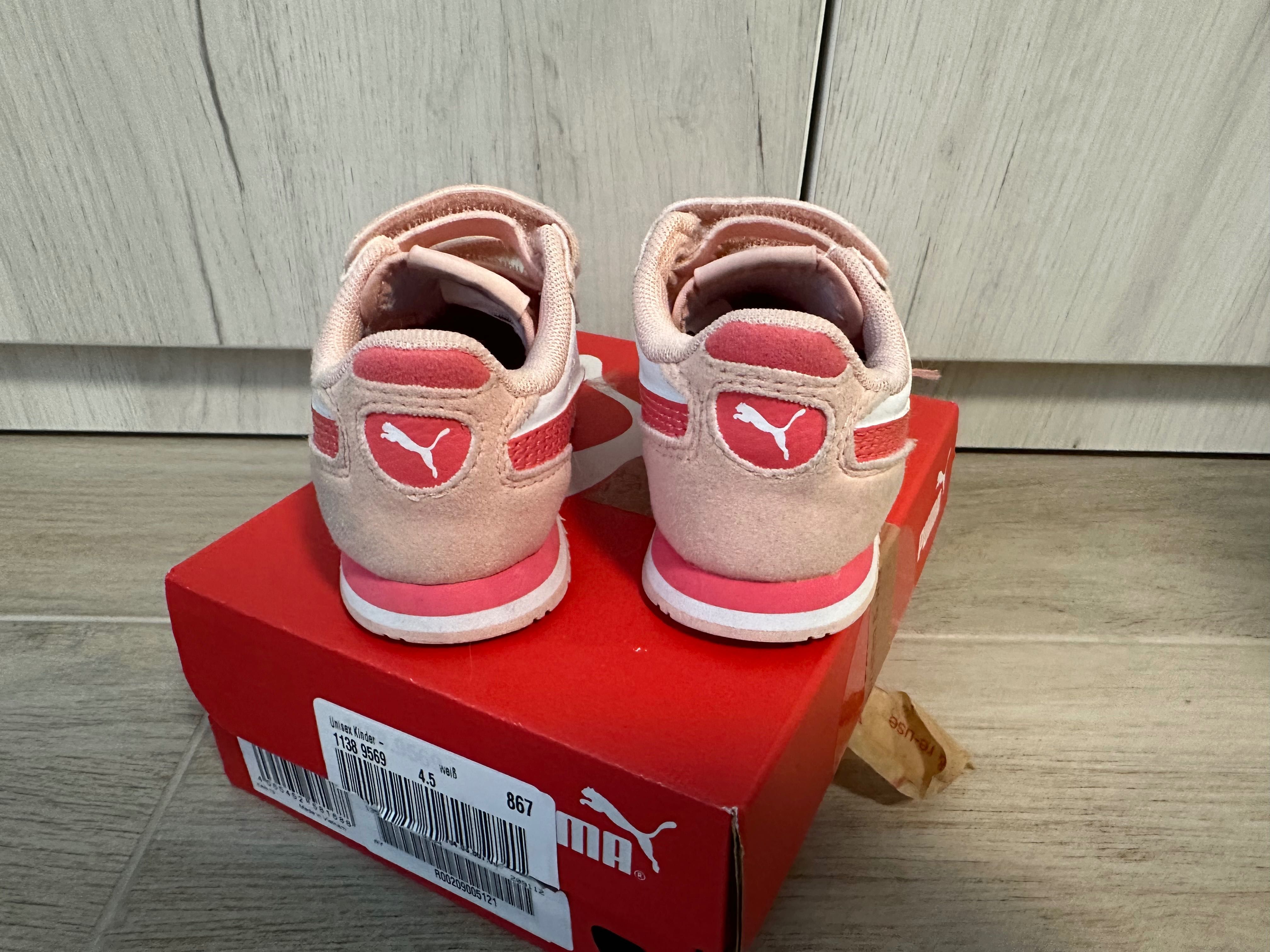 Бебешки обувки Puma Cabana Racer SL2 бяло и розово - размер 21