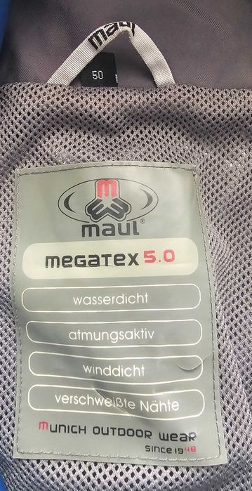 Jacheta softshell,impermeabil,Maul Megatex 5.0,albastra,mărimeaL