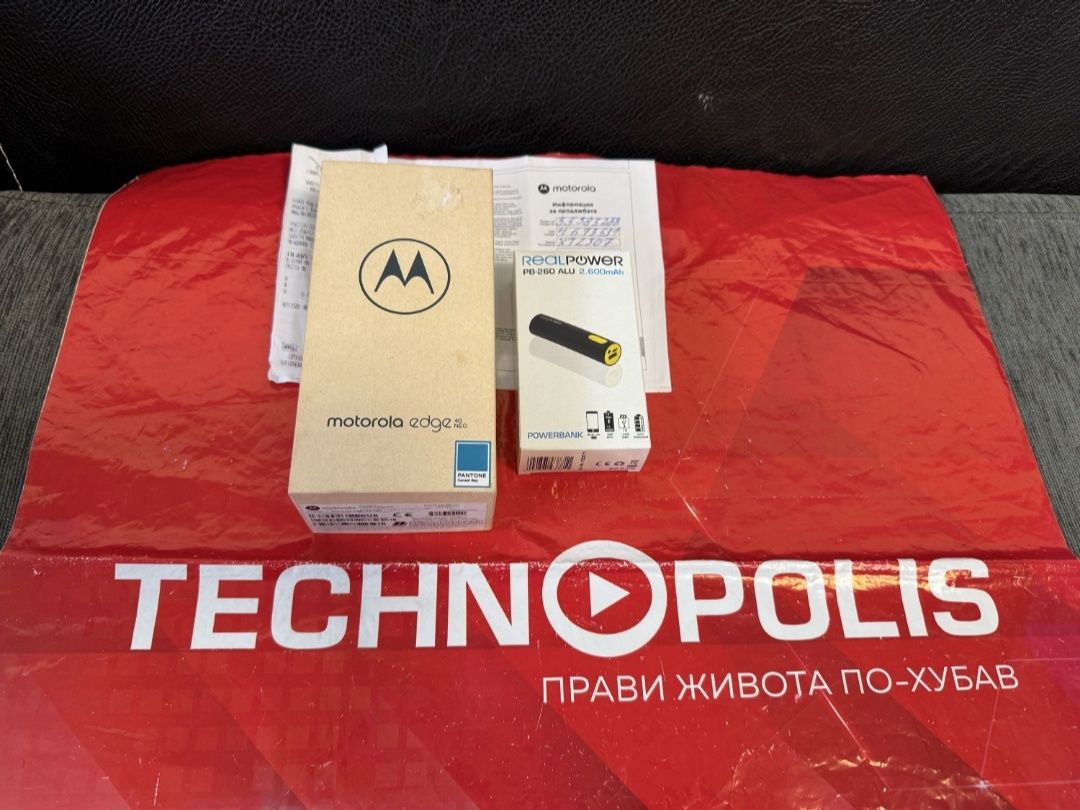 *** КАТО НОВ 256GB Motorola Edge 40 Neo 5G Гаранция Технополис 26 Blue