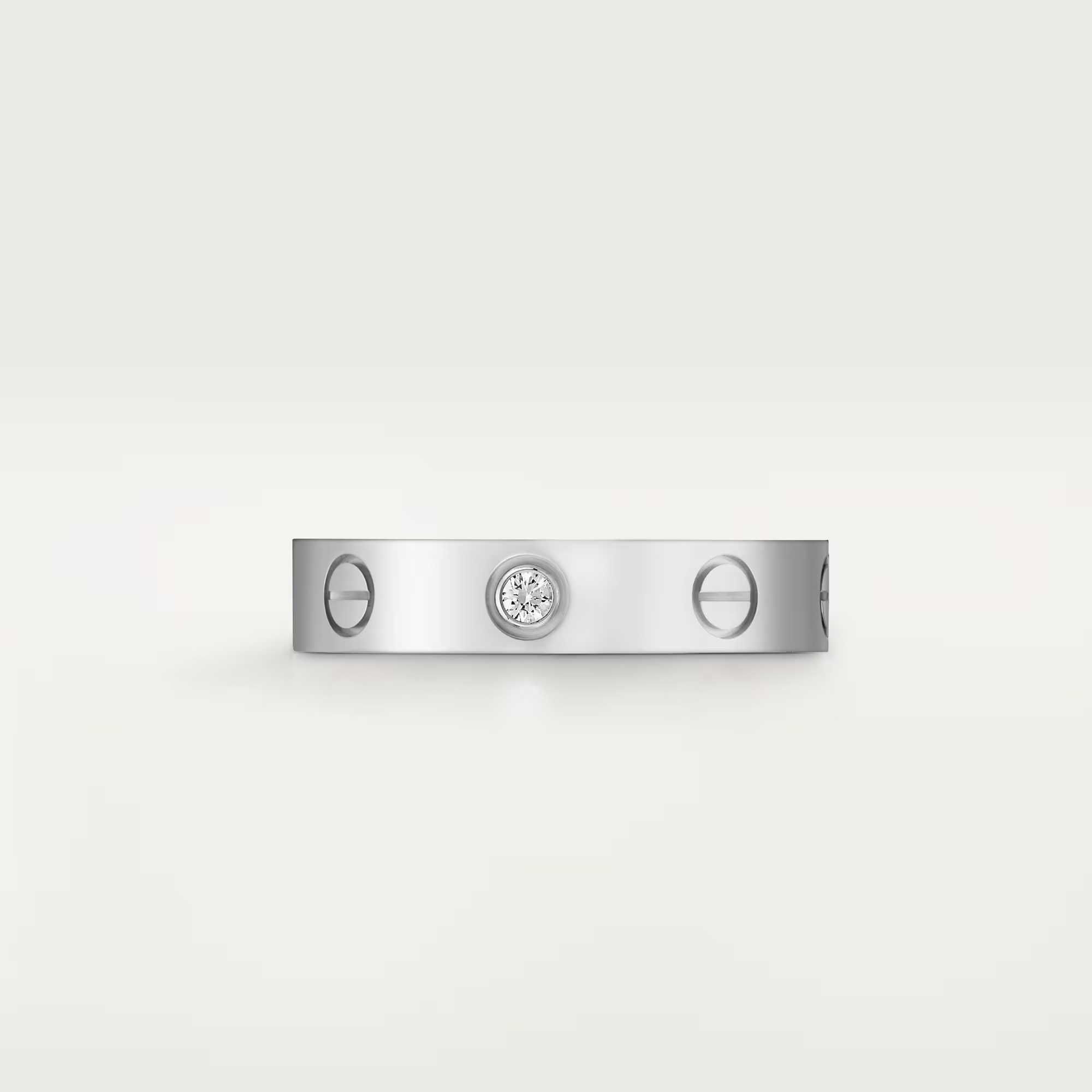 CARTIER Love White Gold 1 Diamond Small Model Пръстен