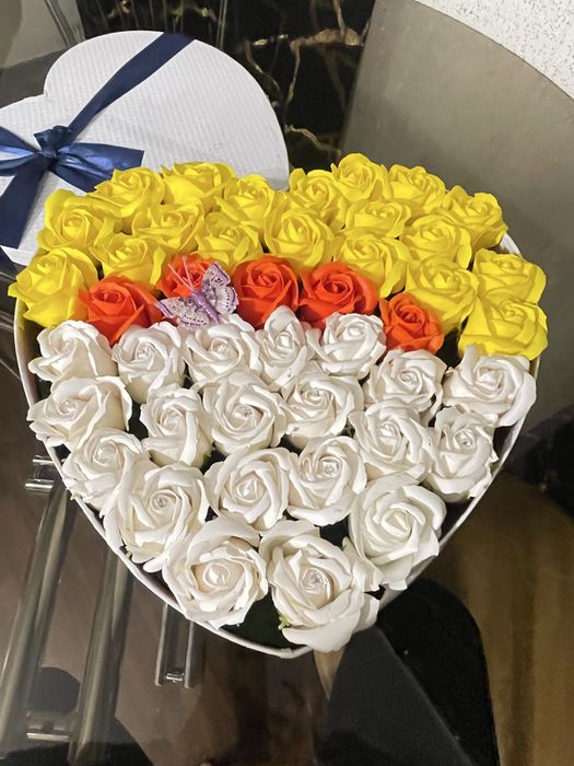 Buchet de flori din sapun , primit cadou de 2 zile