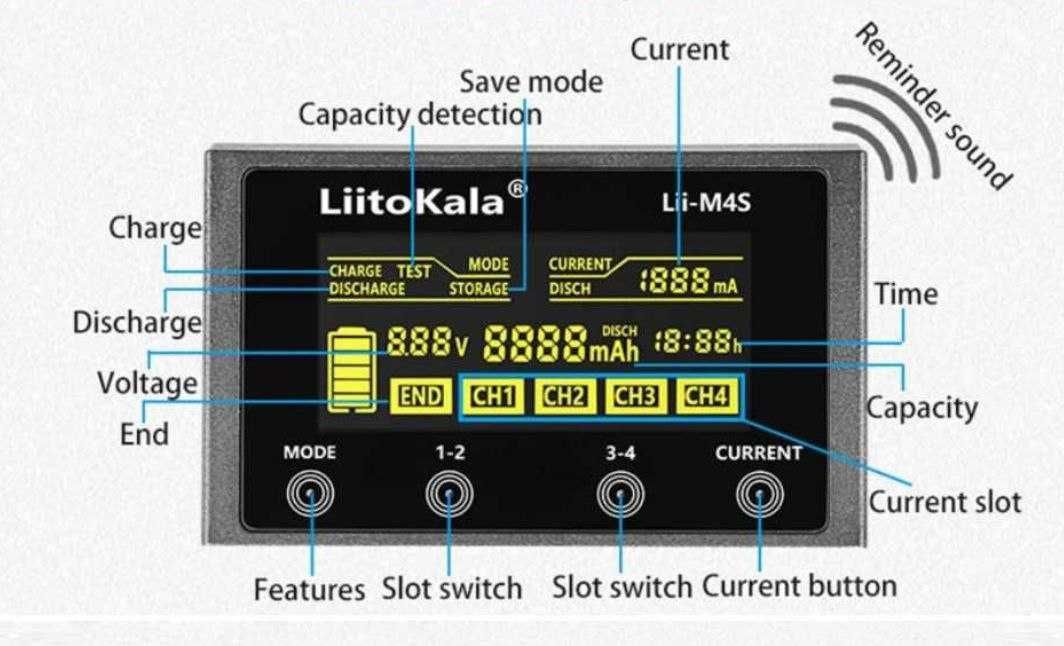 Обновлённый легендарный зарядное устройство "LiitoKala" Lii-M4S