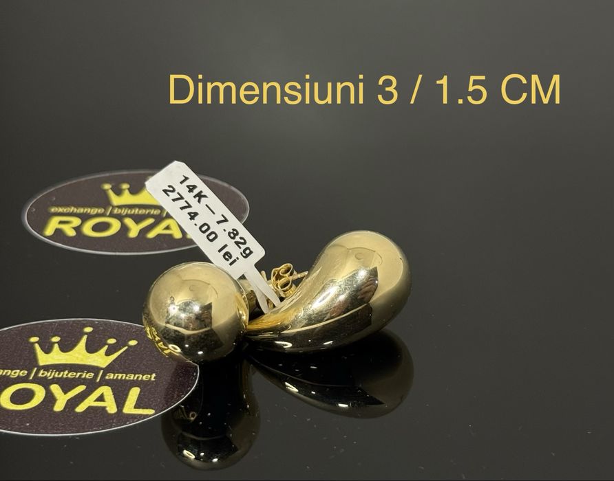 Bijuteria ROYAL : Cercei AUR 14K / 7.32 GR