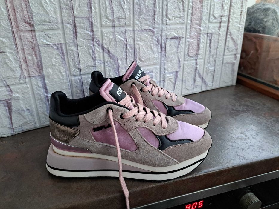 дамски обувки,кецове,маратонки,Replay номер 38,5,сникърс,платформа