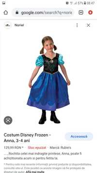 rochie noua printesa Anna Frozen 5- 6-7-8 ani Anglia