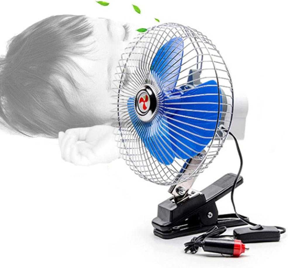 Вентилатор с перка 6" за Автомобил / Камион 2913-1 с Щипка- 24V