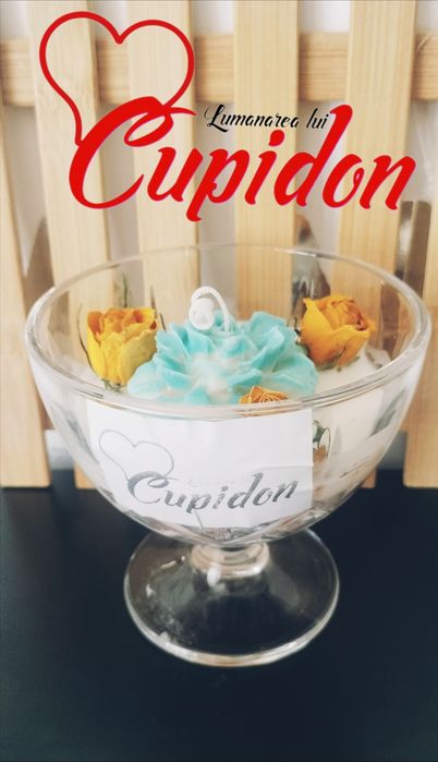 Lumânarea ceară soia "Cupă înghețată "