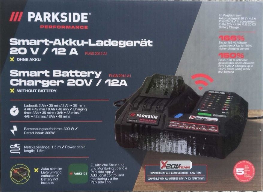интелигентно зарядно устройство 20 V Xteam Парксайд /Parkside Performa