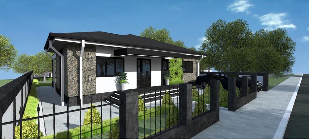 Casa pe parter de vanzare la intrare in Cumpana pe partea stanga