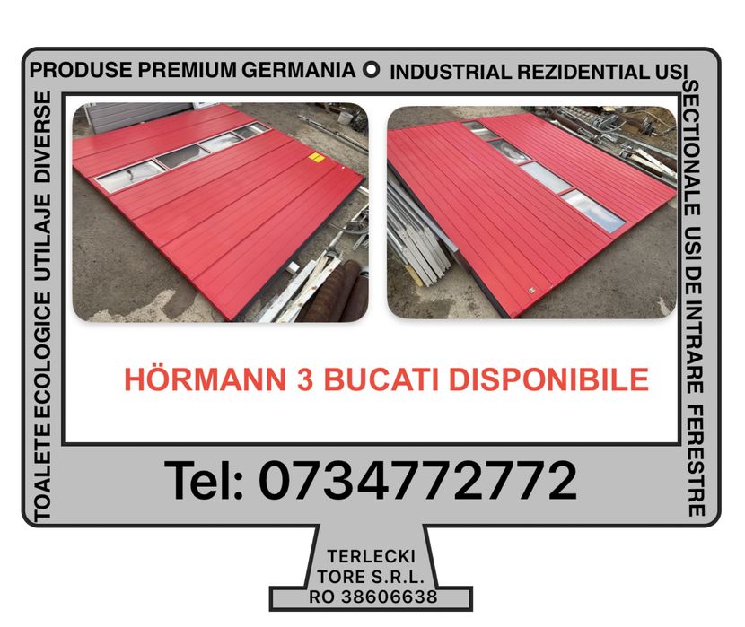 USA SECTIONALA INDUSTRIALA poarta hala garaj H 357 x L 379 Hormann 3 b