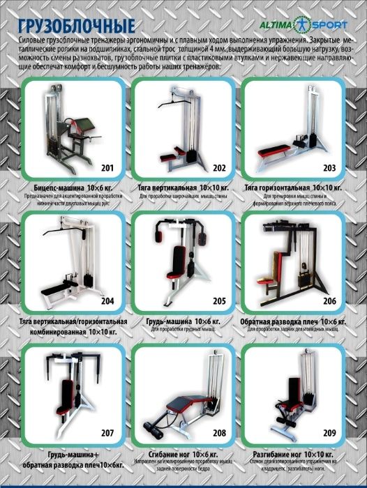 Оптимально!! для зала 160-210 кв.м -26 тренажёр От Алексея "Altima"